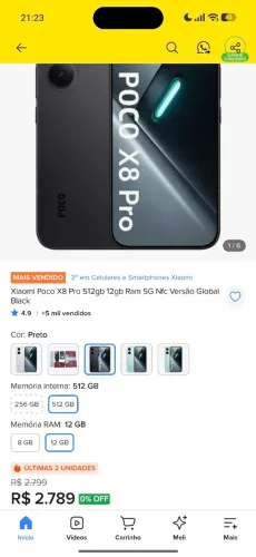 Troco por iPhone poco x8 pro