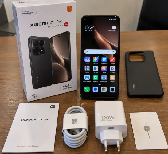Celular Xiaomi 17T Pro Dual Chip 512GB 5G Global NOVO na caixa<br>Cor preto