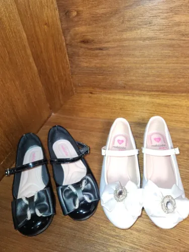 Par de Sapatos Boneca Infantil Molekinha Com Brilho - Numero 30 (Kit)