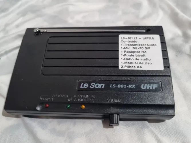 receptor ls-801-rx para microfone de lapela sem fio