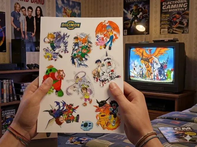 Adesivos Digimon (Anime anos 2000) Kit com 10