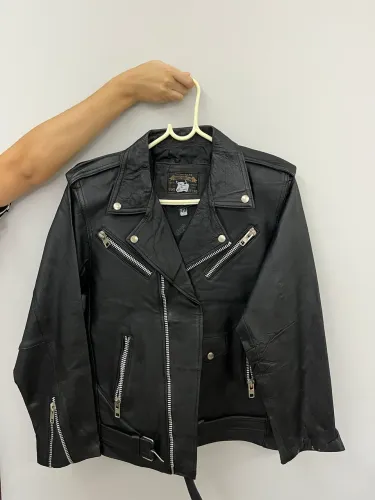 Jaqueta Perfeito Feminina 100% Couro Legítimo Preta - Estilo Rocker Vintage