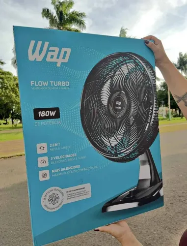 Ventilador WAP Turbo Flow 50cm Mesa e Parede 8 Pás 3 Velocidades
