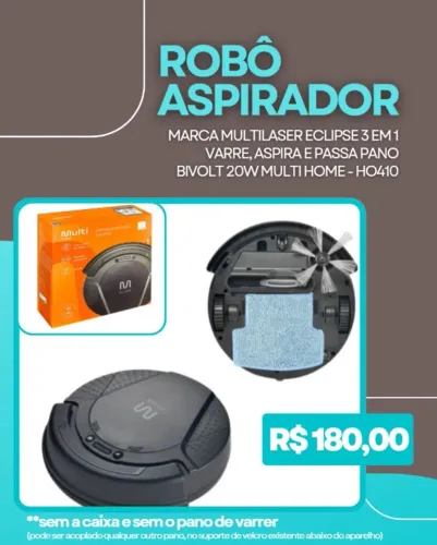 Robô doméstico varre e passa pano