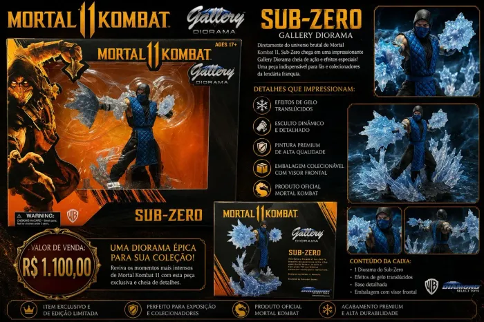SUB-ZERO MORTAL KOMBAT 11 GALLERY DIORAMA DIAMOND SELECT