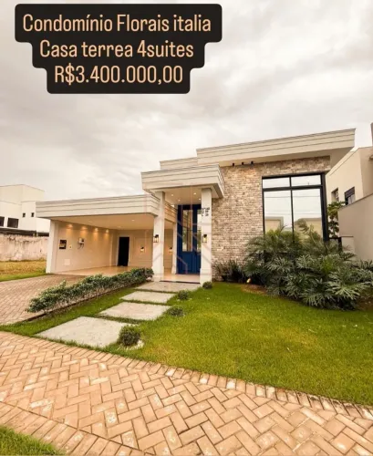 Casa terrea condominio florais italia 4suites 