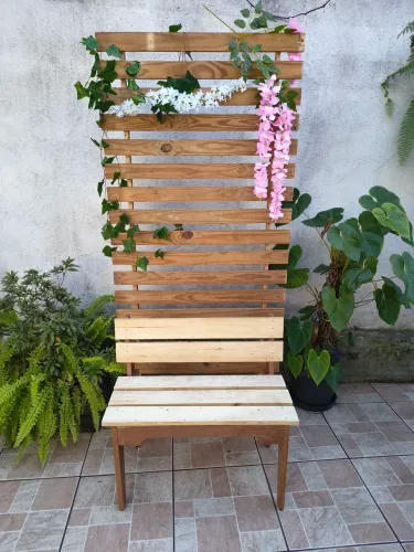 painel de decoração, com namoradeira 