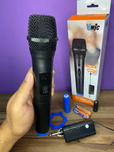 Microfone sem Fio Recarregável - VM-51 Vmic