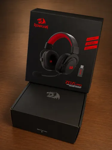 Headset Redragon Zeus Pro Wireless 7.1 Original - Completo