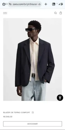 Blazer Zara Terno Comfort Original | Estado de Novo | Alfaiataria Premium