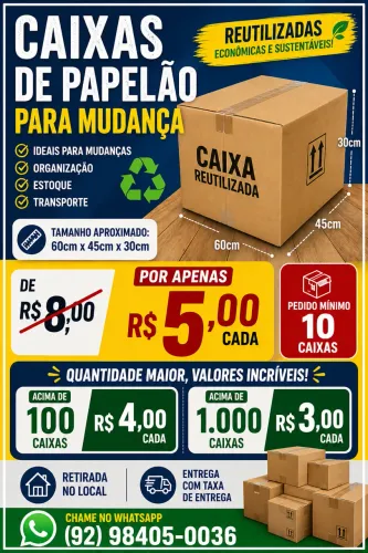 Caixa de papelão - mudanças, transporte, armazenagem ?