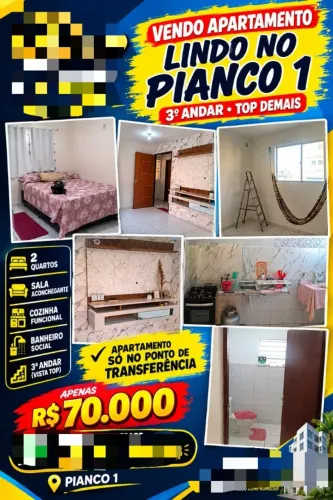 Vendo um apartamento QUITADO mil kno pianco 1