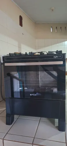 Fogão 5 Bocas Atlas Agile Up Glass, ótimo estado de conservação, a gás e elétrico