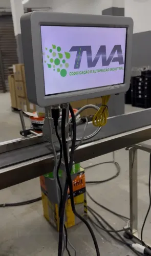 Datador inkjet com ihm integrada com esteira de 2,3 metros marca twa 