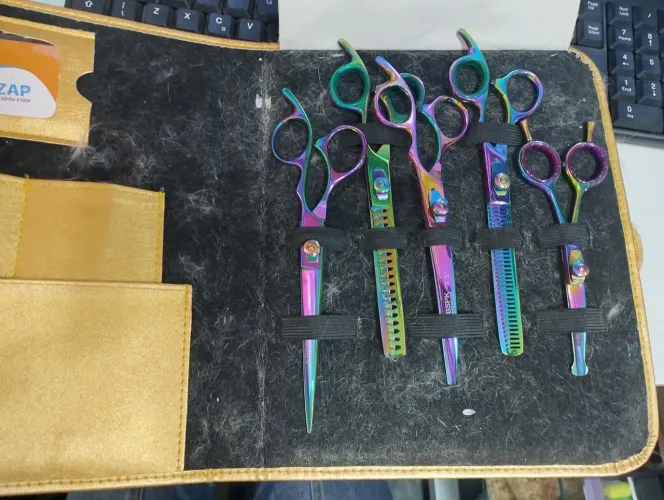Conjunto tesoura profissional Pet