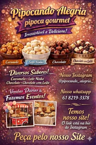 Pipocando Alegria - Pipoca Gourmet