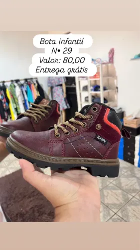 Bota infantil masculino 