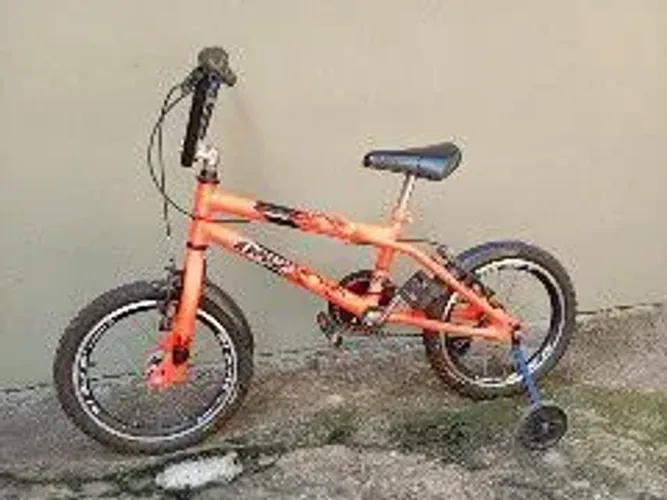 Bike aro 16 Cross DNZ equipada cor laranja