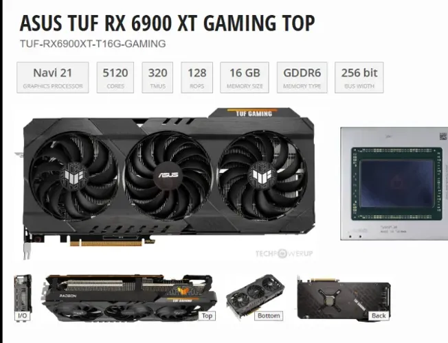 Placa de Vídeo Asus TUF GAMING, Radeon RX 6900 XT, 16GB, GDDR6