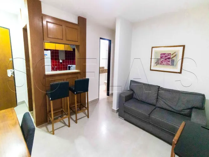 Flat mobiliado nos Jardins ao lado do Metrô Consolação excelente para morar ou investir