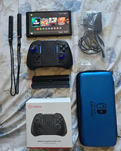Nintendo switch OLED d. e.s.b.l.o.q.u.e.a.d.o aceito cartão e trocas