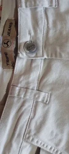 Calça tripé cinza, tamanho 36