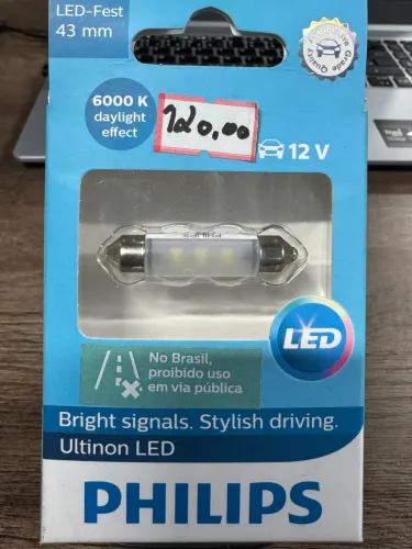 Lâmpada Led torpedo 43mm Philips original na embalagem na oferta só 50,00
