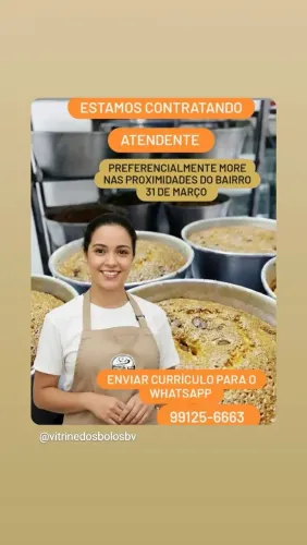 Vitrine dos Bolos Contrata 