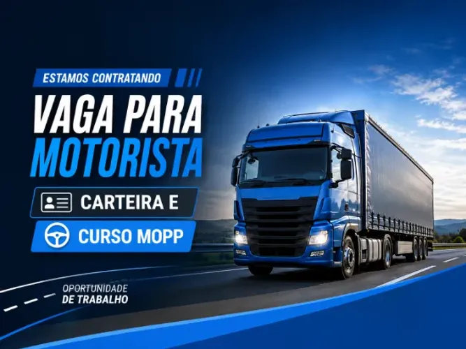 Vaga para Motorista Carteira E