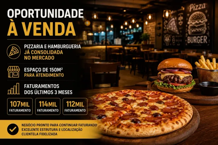Pizzaria e hamburgueria a venda em Guarulhos