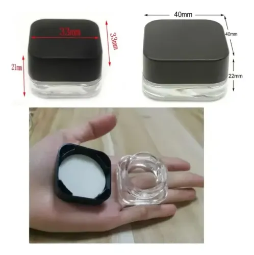 Slick/pote de Vidro Tampa Preta 9ml
