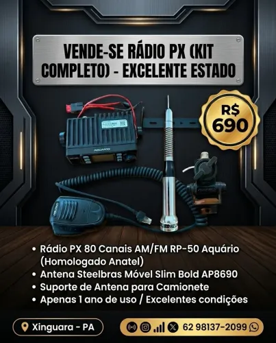 Kit Rádio PX em Xinguara/PA