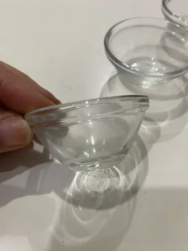 9 mini bowls de vidro