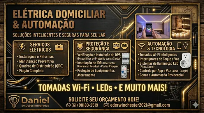 Eletrica e automação, reparos entre outros serviços 