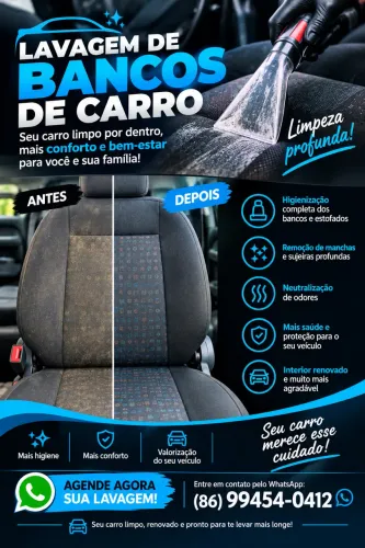 Higienização de interna de carro 