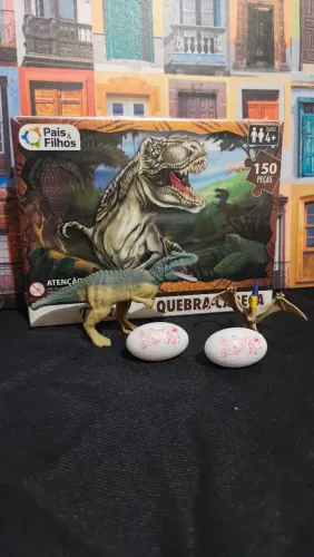 Kit Quebra-Cabeça 150 Peças + Dinossauros