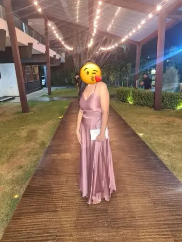 Vestido de festa longo rosa
