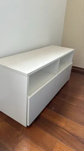 Rack/cômoda MDF branco Mobly