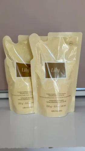Refil Creme Acetinado Hidratante Desodorante Corporal Lily 250g - O Boticário
