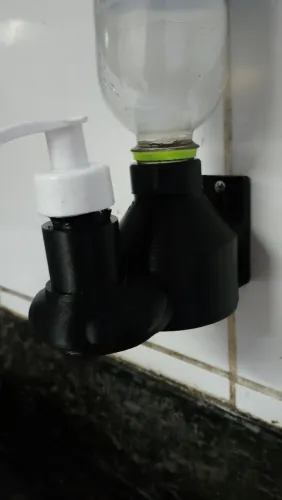 Dispensador para parede de detergente universal em 3D