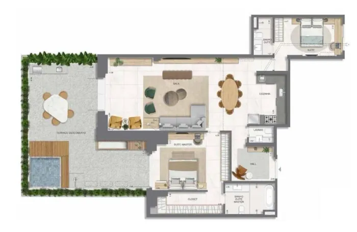 APARTAMENTO GARDEN NO NOVO RESIDENCIAL DO HOTEL