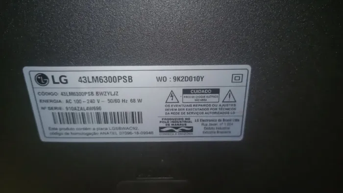 Tv LG 43 polegadas