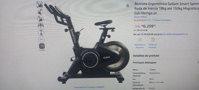Bicicleta Ergometrica Gallant Smart- Spinning