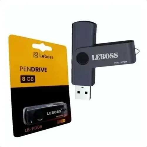 Pendrive 8Gb Leboos USB 2.0 LB-PD08 Novo Loja Coimbra Computadores