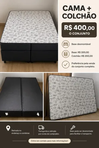 Colchão de casal + base