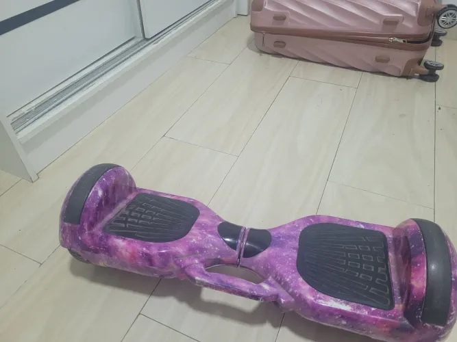 Hoverboard Smart Balance 6.5" Galaxy Roxo - Funcionando