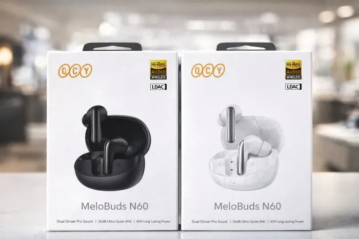 Fone QCY MeloBuds N60 - Hi-Res LDAC - Cancelamento de Ruído 56dB - Novo
