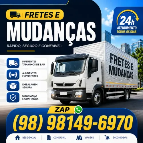 Frete com Caminhão Baú Equipado | Serviço Confiável - Fretes