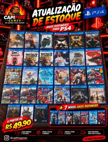 Jogos PS4 Originais Usados | Vários Títulos | A partir de R$49,90