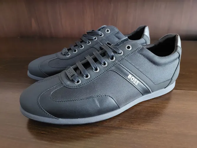 Tênis Hugo Boss Netroit Masculino (Original) Cano Baixo Preto
